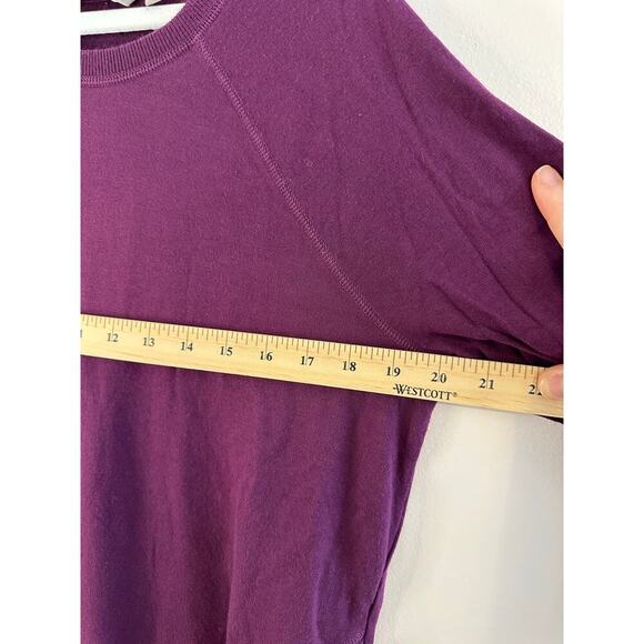 Athleta Womens Serenity Modal Purple Crossover Sweatshirt Athleisure Size Small - Picture 6 of 7